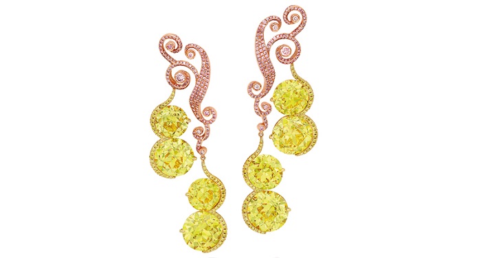 The earrings, pictured below, could sell for between $4.8 and $6.1 million.