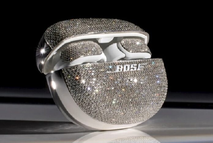 Bose Earbuds, Encrusted with Lab Grown Diamonds