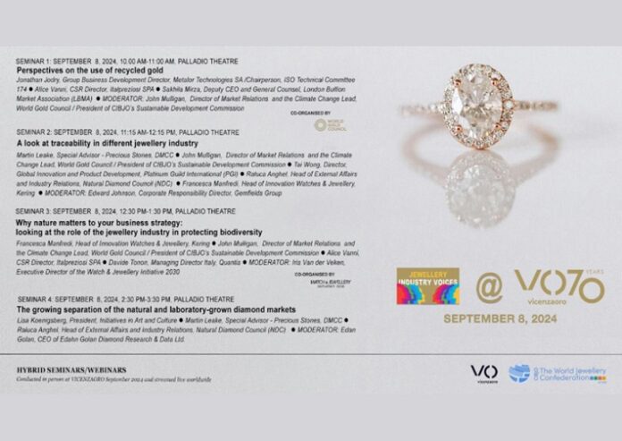 CIBJO to Host Sustainability and Diamond Market Seminars at VicenzaOro