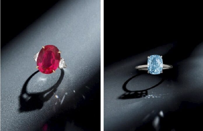 Huge Ruby and Blue Diamond Lead Phillips Sale